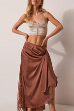 Bild in den Galerie-Viewer laden, Paula Bügel-Bustier aus Satin und Spitze