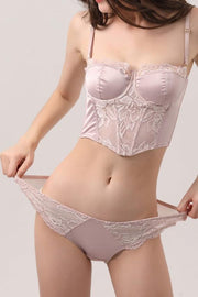 Noelia Satin-Bustier und Unterteil-Set