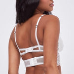 Bild in den Galerie-Viewer laden, Isabela Bustier-BH aus Spitze - Weiß

