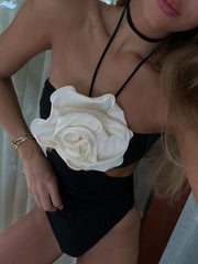 Bandeau-Einteiler „Danielle“ mit Blumenmuster