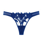 Bild in den Galerie-Viewer laden, Brasilianischer Netz-String Rosie aus Spitze in Blau
