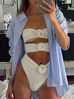 Bild in den Galerie-Viewer laden, Bandeau-Einteiler „Darcy“ mit Blumenmuster
