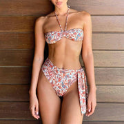 Felicity Paisley Bandeau-Bikini und Unterteil